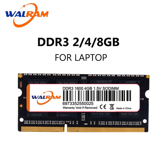 Pamięć RAM WALRAM DDR3 - 2GB, 4GB, 8GB - 1066, 1333, 1600, 10600, 12800, 1866MHz - napięcie: 1.5V, 1.35V - do notebooka - Wianko - 4