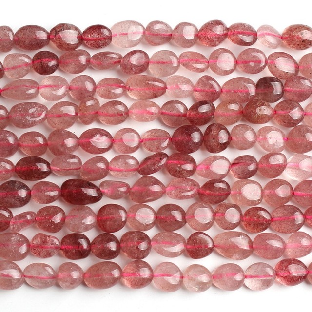 Naturalne różowe Opalowe kamienie księżycowe - kolorowe fluoryt - nieregularne koraliki - tworzenie biżuterii DIY - bransoletka - długość 15'' - Wianko - 7