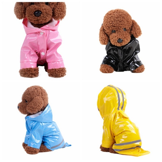 Płaszcz przeciwdeszczowy dla psa z kapturem Puppy Pet, wodoodporny, ochrona przed deszczem, rozmiary S-XL - Wianko - 6