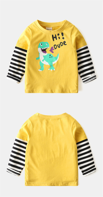 Koszula z długim rękawem dla chłopców Mudkingdom Little Boys z motywem kreskówkowym - bawełniana odzież na wiosnę i jesień dla dzieci - Wianko - 3