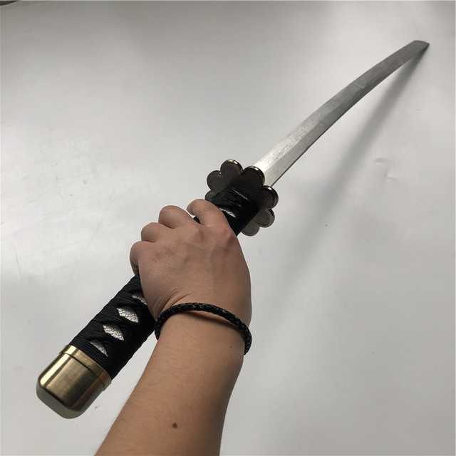 Miecz Roronoa Zoro z anime One Piece 100cm - rekwizyt katana samuraja z drewnianym ostrzem dla cosplayu - Wianko - 7