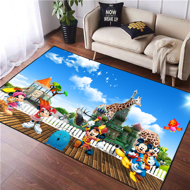 Mata do zabawy dla dzieci Disney 80x160cm Mickey – maty podłogowe i dywaniki kuchenne dla salonu oraz łazienki - Wianko - 6