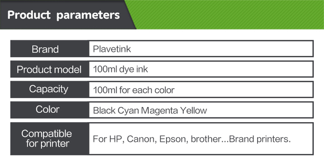 Tusz do drukarki Plavetink 100ml, wkład barwnikowy 4 kolorowy do Epson T1711 XP-103 XP-203 XP-207 XP-313 XP-413, wielokrotnego użytku - Wianko - 2