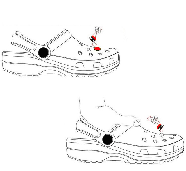 Stylowe klamry ozdobne do butów kompatybilne z Croc Jibb - ozdób swoje trampki lub worki na buty - Wianko - 1