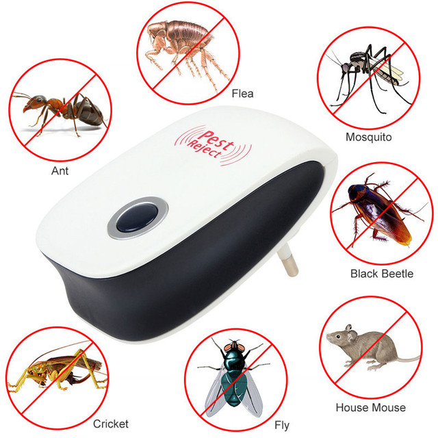Przeciw komarom odstraszacz owadów ultradźwiękowy - Pest odrzucić elektroniczny zabójca komarów, myszy, szczurów - Wianko - 1