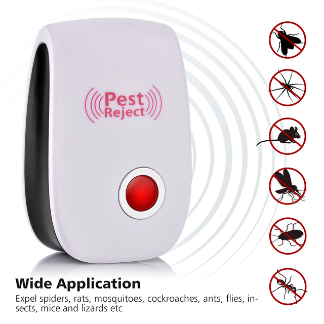 Przeciw komarom odstraszacz owadów ultradźwiękowy - Pest odrzucić elektroniczny zabójca komarów, myszy, szczurów - Wianko - 2
