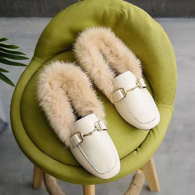 Spersonalizowane zamszowe buty damskie płaski obcas jesienne i zimowe z pluszem na jednej stopie, utrzymujące ciepło i wszechstronność - Wianko - 1