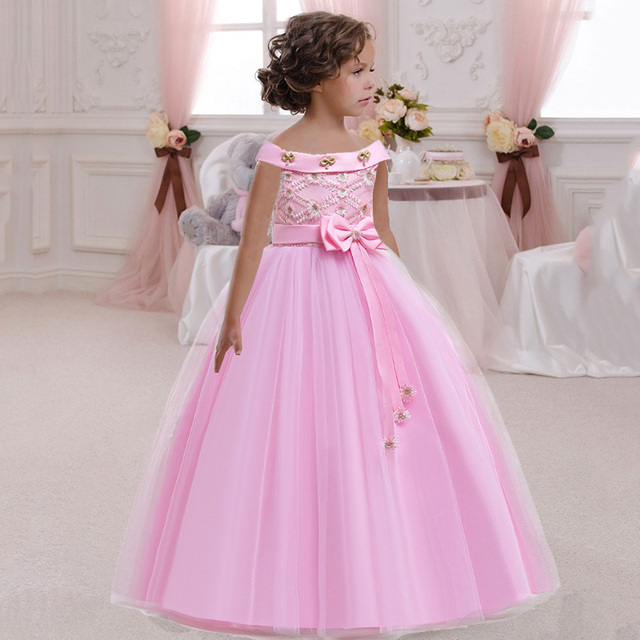 Kwiatowy korowód sukienki princess dla dzieci 10-14 lat - Wianko - 4
