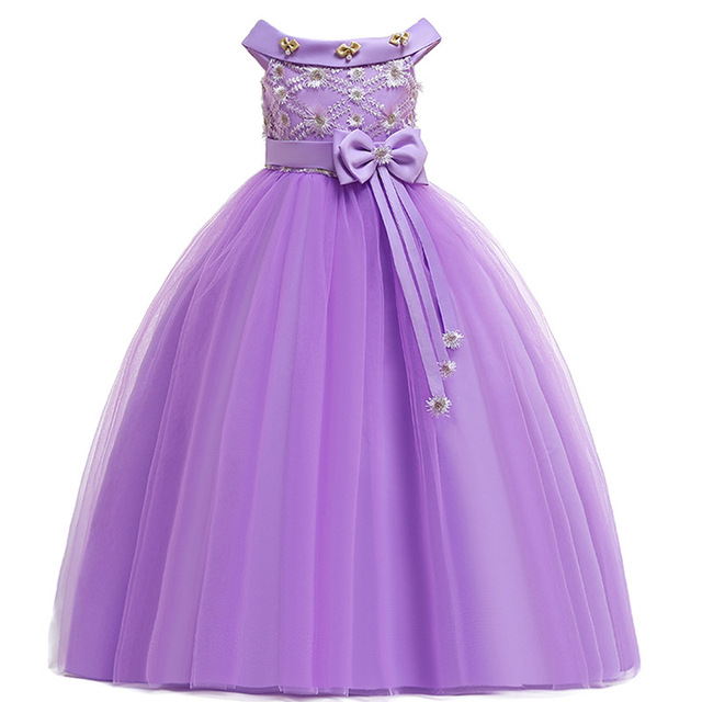 Kwiatowy korowód sukienki princess dla dzieci 10-14 lat - Wianko - 9