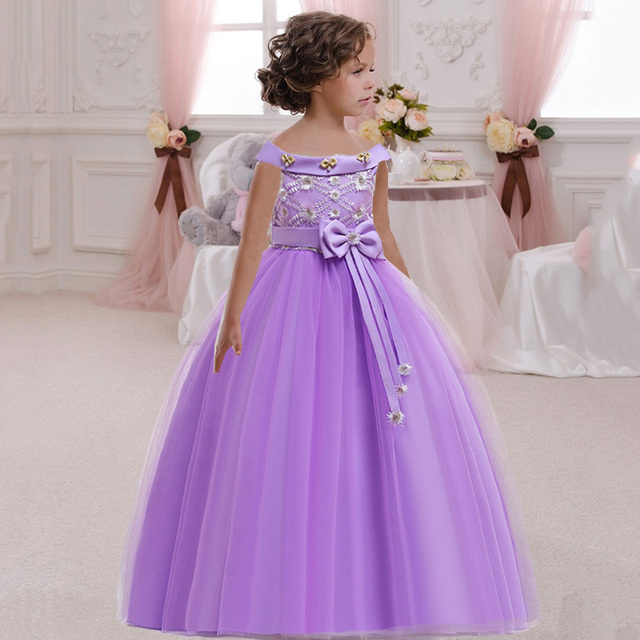 Kwiatowy korowód sukienki princess dla dzieci 10-14 lat - Wianko - 2