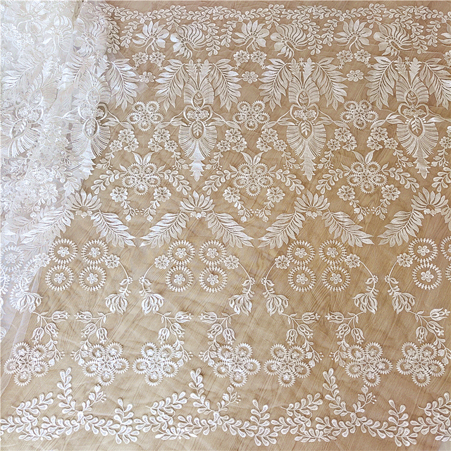 Roślinna kwiecista sukienka ślubna z haftem LASUI 1 stoczni, materiał dekoracyjny - Wianko - 9