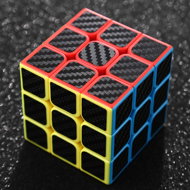 Wysokiej jakości magiczna kostka Cubo Magico 3x3x3 z naklejkami z włókna węglowego - Wianko - 6