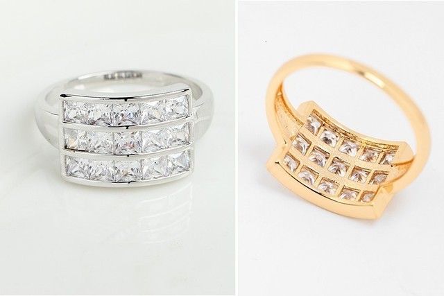 Duże, eleganckie pierścienie dla kobiet Luoteemi w dwóch kolorach- biżuteria na palce w modnej stylistyce z cyrkoniami - Wianko - 9
