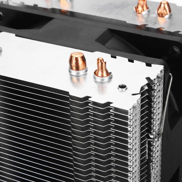 Chłodnica procesora - radiator z wentylatorem miedziowym Heatpipe RGB dla Intel/AMD, 2/4/6 Pipe, 3/4Pin - Wianko - 9
