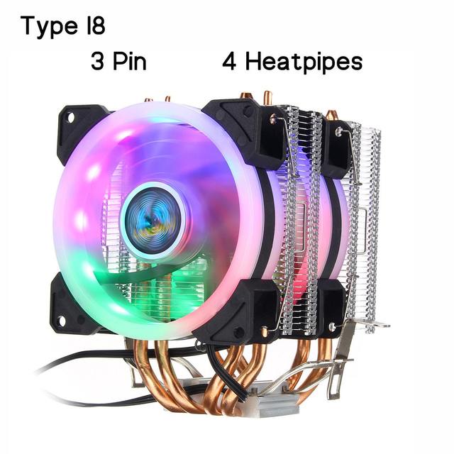 Chłodnica procesora - radiator z wentylatorem miedziowym Heatpipe RGB dla Intel/AMD, 2/4/6 Pipe, 3/4Pin - Wianko - 26