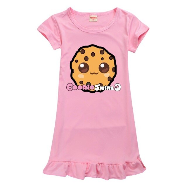 Koszula nocna dziewczyny z poliestru - Cookie Swirl C - lato - dla dzieci - Wianko - 12