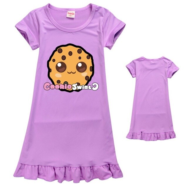 Koszula nocna dziewczyny z poliestru - Cookie Swirl C - lato - dla dzieci - Wianko - 11