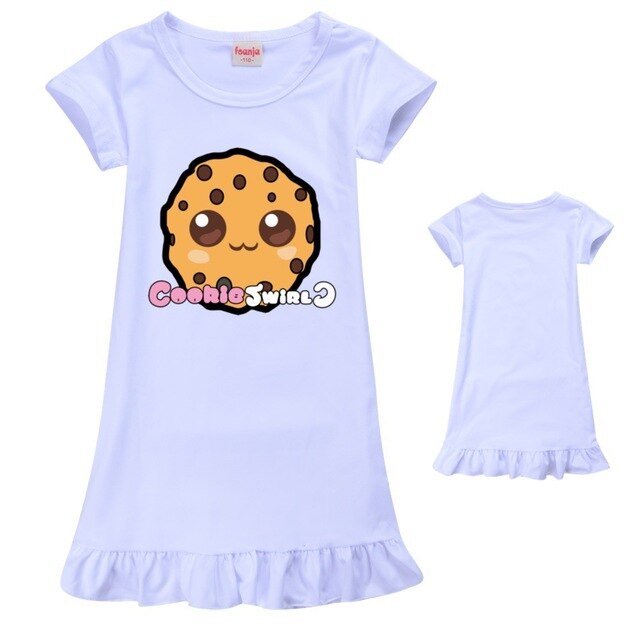 Koszula nocna dziewczyny z poliestru - Cookie Swirl C - lato - dla dzieci - Wianko - 10