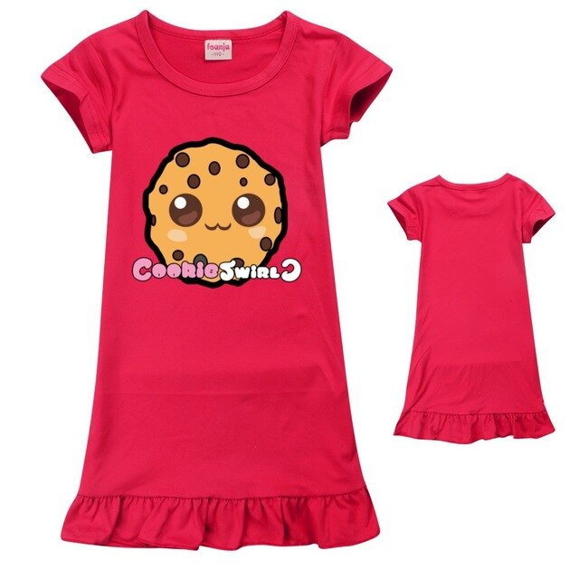 Koszula nocna dziewczyny z poliestru - Cookie Swirl C - lato - dla dzieci - Wianko - 7
