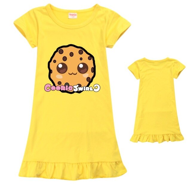Koszula nocna dziewczyny z poliestru - Cookie Swirl C - lato - dla dzieci - Wianko - 6