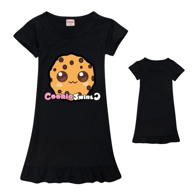 Koszula nocna dziewczyny z poliestru - Cookie Swirl C - lato - dla dzieci - Wianko - 8