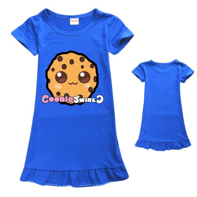 Koszula nocna dziewczyny z poliestru - Cookie Swirl C - lato - dla dzieci - Wianko - 4