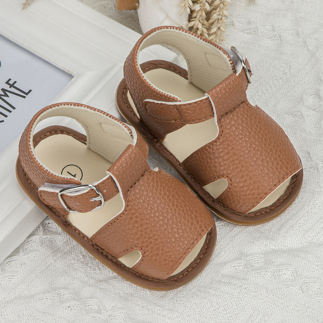 Sandały skórzane, płaskie, dla niemowląt, letnia kolekcja 2021 - Wianko - 20