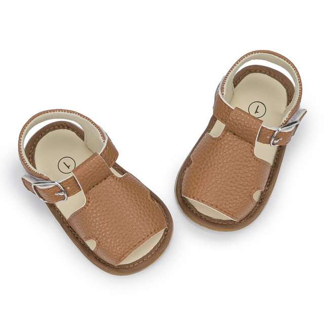 Sandały skórzane, płaskie, dla niemowląt, letnia kolekcja 2021 - Wianko - 29