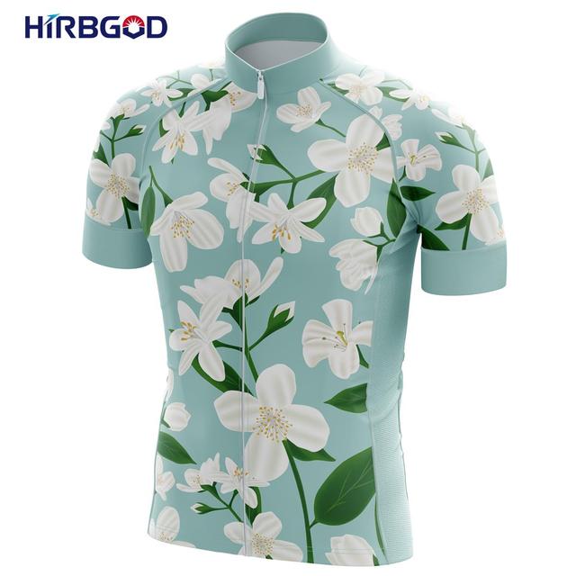 Nowa koszulka rowerowa z krótkim rękawem HIRBGOD 2020, kwiatowy wydruk, oddychający materiał - Wianko - 9