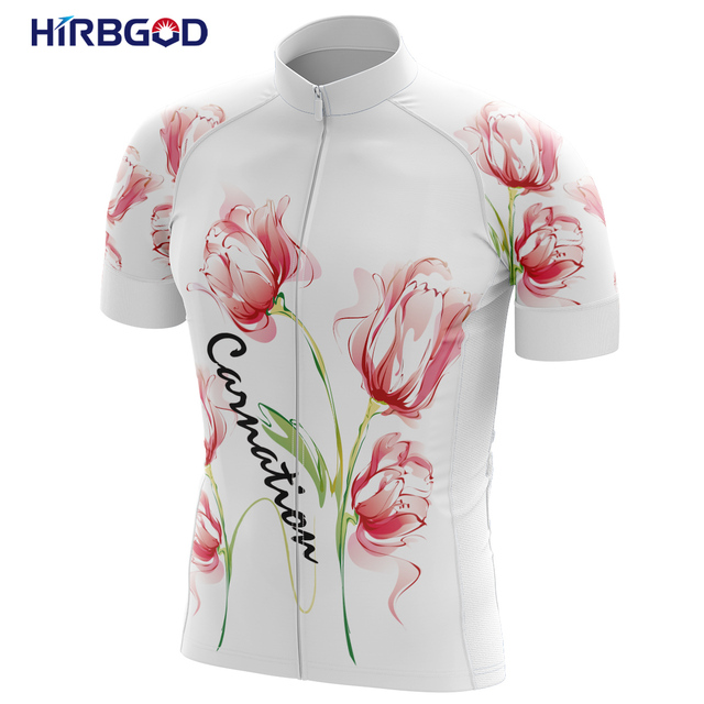 Nowa koszulka rowerowa z krótkim rękawem HIRBGOD 2020, kwiatowy wydruk, oddychający materiał - Wianko - 15