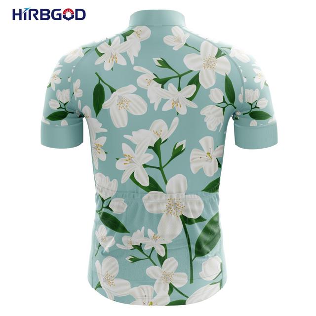 Nowa koszulka rowerowa z krótkim rękawem HIRBGOD 2020, kwiatowy wydruk, oddychający materiał - Wianko - 10