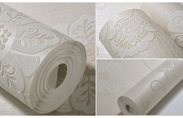 Ciepła tłoczone tapeta z adamaszku o wzorze kwiatowym 3D do dekoracji wnętrz gospodarstwa domowego - Wianko - 14