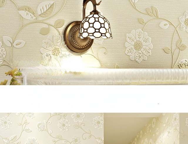 Ciepła tłoczone tapeta z adamaszku o wzorze kwiatowym 3D do dekoracji wnętrz gospodarstwa domowego - Wianko - 5