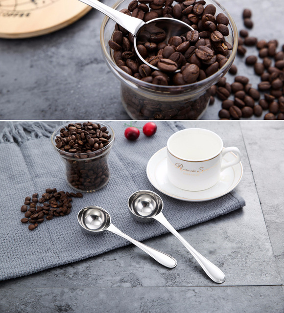 Fasola łyżka łyżeczka do kawy ze stali nierdzewnej 15g zintegrowany pomiar kawy mielonej 1 sztuka - Wianko - 4