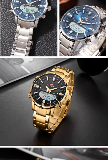 Męskie zegarki kwarcowe luksusowej marki, skórzany pasek, wodoodporne 50M, wojskowy styl - Wianko - 9
