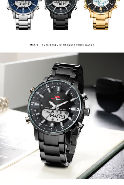Męskie zegarki kwarcowe luksusowej marki, skórzany pasek, wodoodporne 50M, wojskowy styl - Wianko - 4