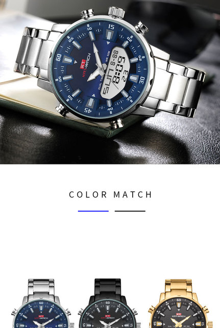 Męskie zegarki kwarcowe luksusowej marki, skórzany pasek, wodoodporne 50M, wojskowy styl - Wianko - 3