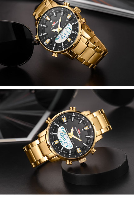 Męskie zegarki kwarcowe luksusowej marki, skórzany pasek, wodoodporne 50M, wojskowy styl - Wianko - 10
