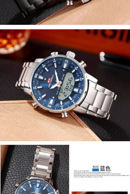 Męskie zegarki kwarcowe luksusowej marki, skórzany pasek, wodoodporne 50M, wojskowy styl - Wianko - 8