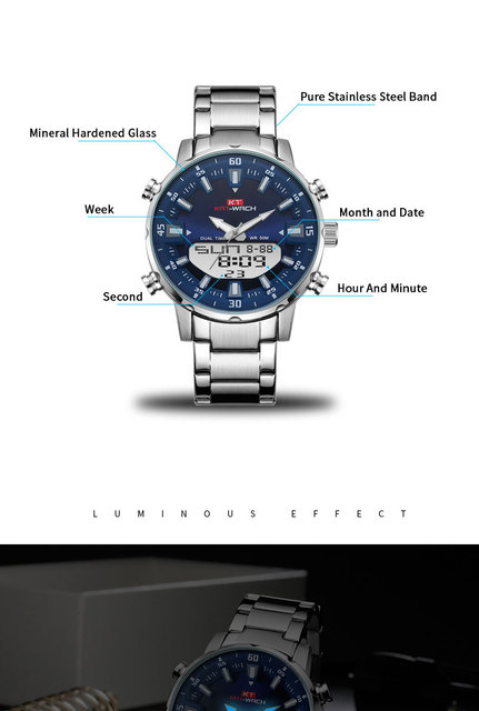 Męskie zegarki kwarcowe luksusowej marki, skórzany pasek, wodoodporne 50M, wojskowy styl - Wianko - 5