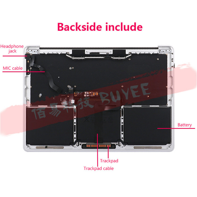 Klawiatura zamienne dla Macbook Pro Retina 13 A1708, gładzik, podpórka pod nadgarstki, bateria górna obudowa - PL - Wianko - 4