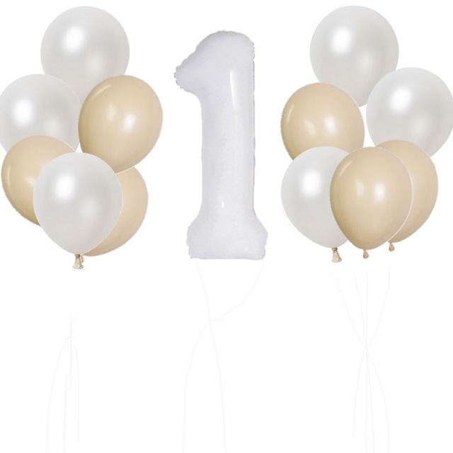Zestaw 13 białych, foliowo-lateksowych balonów numerycznych 40 cali - idealne dekoracje na urodziny, rocznicę ślubu i przyjęcia dla dzieci - Wianko - 2
