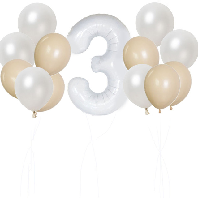 Zestaw 13 białych, foliowo-lateksowych balonów numerycznych 40 cali - idealne dekoracje na urodziny, rocznicę ślubu i przyjęcia dla dzieci - Wianko - 3