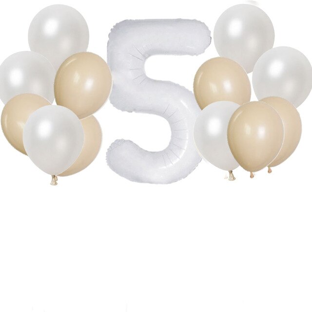 Zestaw 13 białych, foliowo-lateksowych balonów numerycznych 40 cali - idealne dekoracje na urodziny, rocznicę ślubu i przyjęcia dla dzieci - Wianko - 5