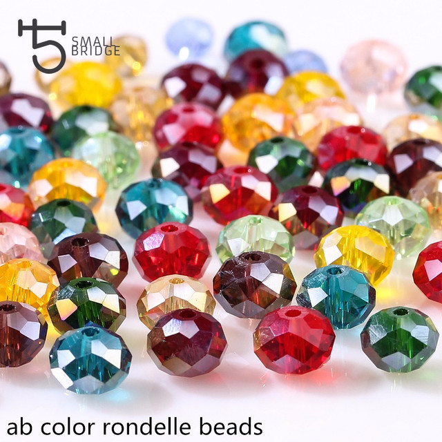Koraliki szklane 6mm Rondelle Austria - perły Kristal Ab, przekładki do biżuterii, kolorowe kryształowe luźne materiały Z139 - Wianko - 10