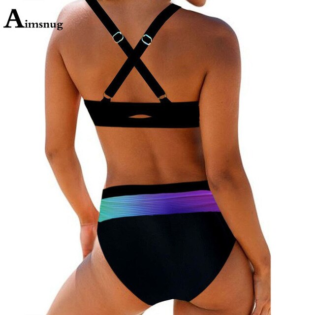 Strój kąpielowy dwuczęściowy Plus Size 5XL w stylu Bikini Femme Push Up z Crop Topem - Nowa kolekcja 2021 - Wianko - 4