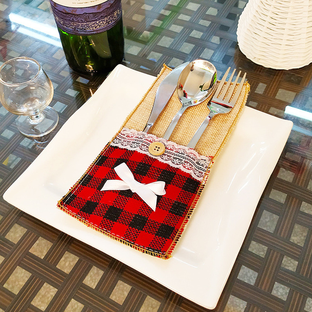 Etui na świąteczne sztućce i stojak na naczynia, ozdoby na stół, domowy dekor Snowman, torba na prezenty - Wianko - 27