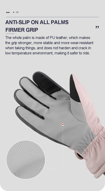 Damskie rękawice narciarskie Ultralight wodoodporne z ekranem dotykowym i ciepłym wnętrzem - Wianko - 8