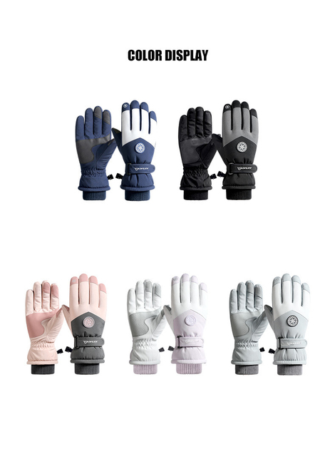 Damskie rękawice narciarskie Ultralight wodoodporne z ekranem dotykowym i ciepłym wnętrzem - Wianko - 14
