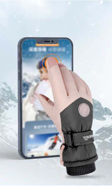 Damskie rękawice narciarskie Ultralight wodoodporne z ekranem dotykowym i ciepłym wnętrzem - Wianko - 10